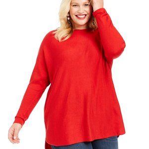 Women's Top Port Plus Long Sleeve HIgh-Low Tunic